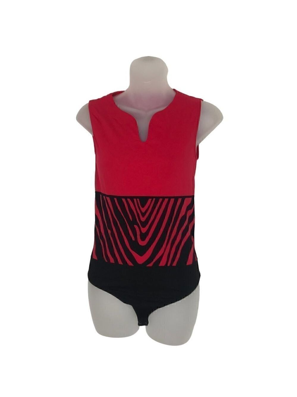 Wolford Red And Black Bodysuit Size S